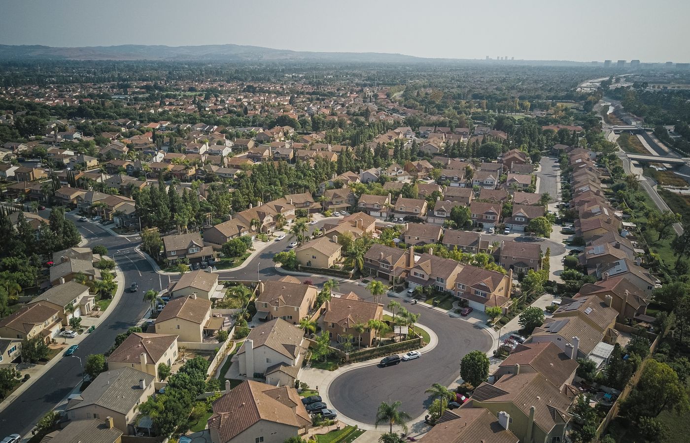 Drone roof inspection close-up